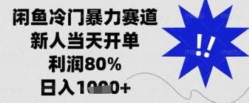 闲鱼暴力掘金冷门小项目【25揭秘】一单90%利润，新人轻松日入多张