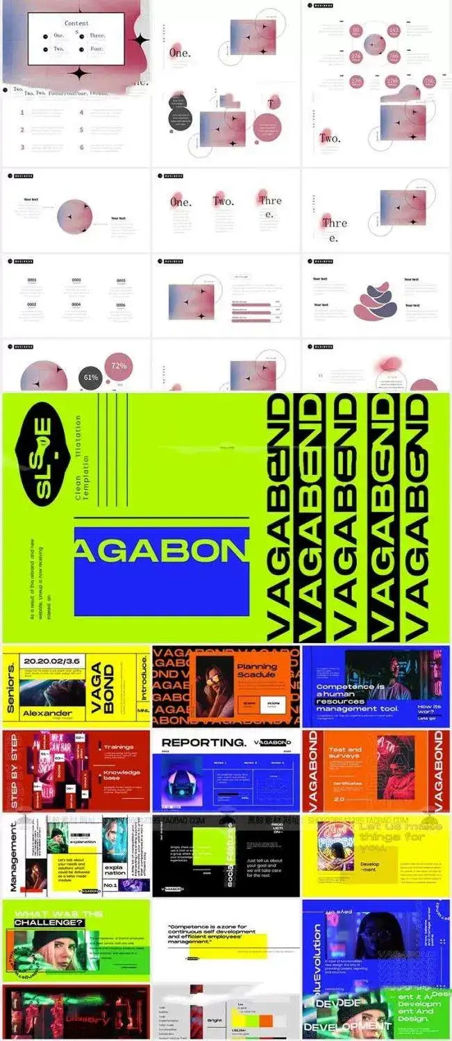 100套极简抽象艺术感PPT模版素材-极简高级感创意毕业答辩作品集工作总结汇报活动策划简约PPT模板【电商热销648】