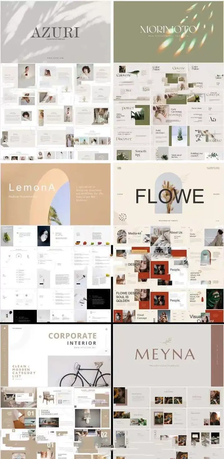 100套极简抽象艺术感PPT模版素材-极简高级感创意毕业答辩作品集工作总结汇报活动策划简约PPT模板【电商热销648】