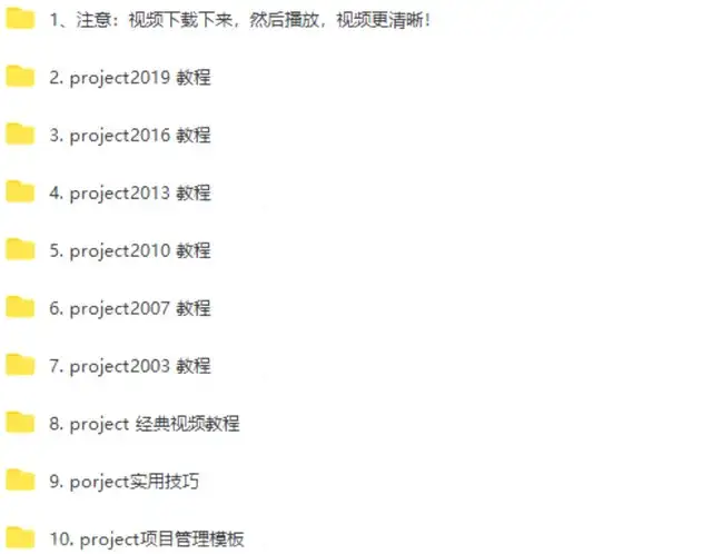 Project零基础视频教程-PMP项目管理工程办公流程甘特图日程表课程【电商热销726】