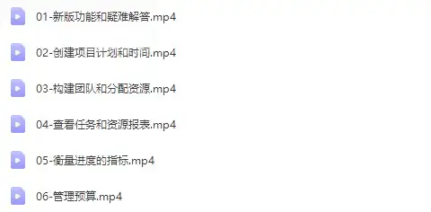 Project零基础视频教程-PMP项目管理工程办公流程甘特图日程表课程【电商热销726】
