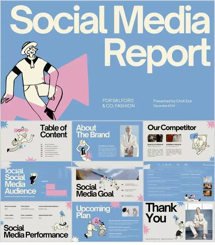 10000套粗线条卡通插画PPT模板-粗线条卡通插画PPT模版个人简历项目汇报简介绍毕业答辩教学课件【电商热销784】