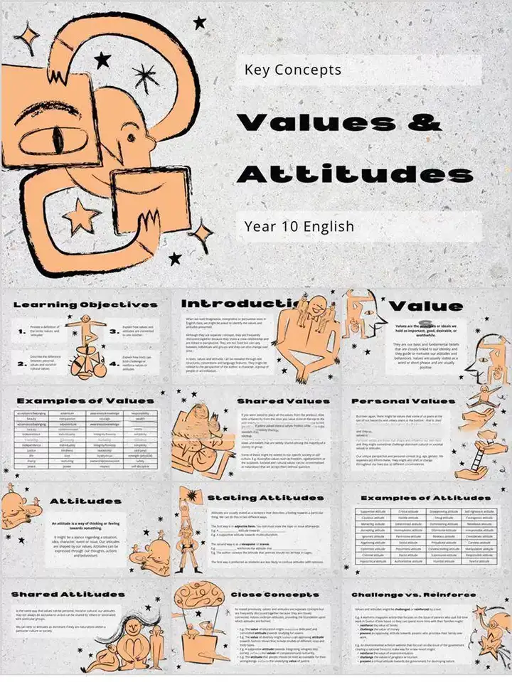 10000套粗线条卡通插画PPT模板-粗线条卡通插画PPT模版个人简历项目汇报简介绍毕业答辩教学课件【电商热销784】