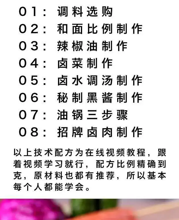 夜市摆摊小吃卤肉卷资料教程-老北京鸡肉卷面饼技术配方教程做法学习培训课【电商热销594】
