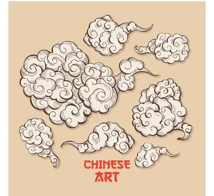 112款国风图案矢量设计素材-中国风金色祥云纹图案新款中式古典元素装饰 Psd分层和Ai矢量素材【电商热销619】