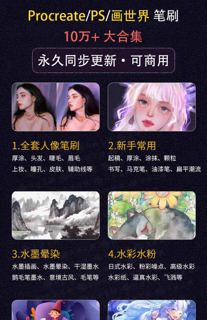 Procreate插画教程ipad绘画零基础手绘入门原画板绘视频自学课程【电商热销633】