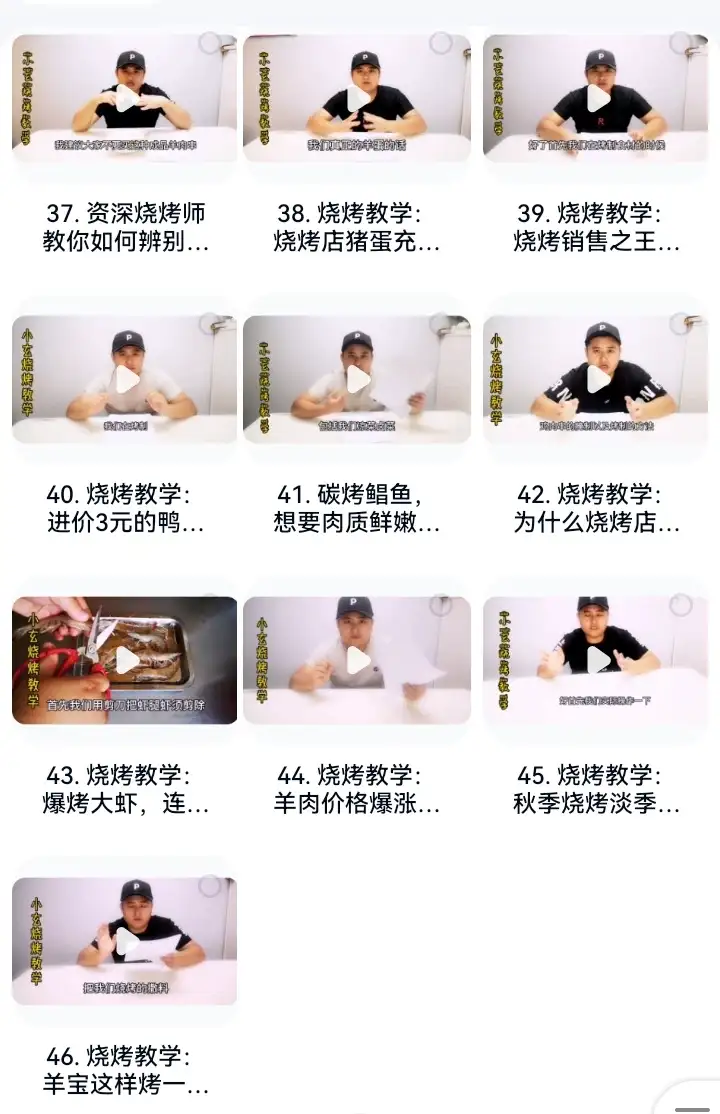 烧烤技术配方视频教程商用新手自学腌酱料撒料淄博摆摊小吃电子版【电商热销581】