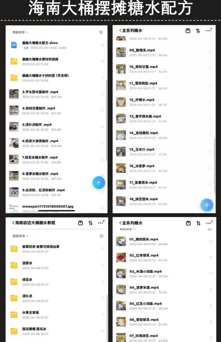 网红大桶糖水技术配方海南摆摊小吃奶茶水果茶广式制作教程商用【电商热销439】