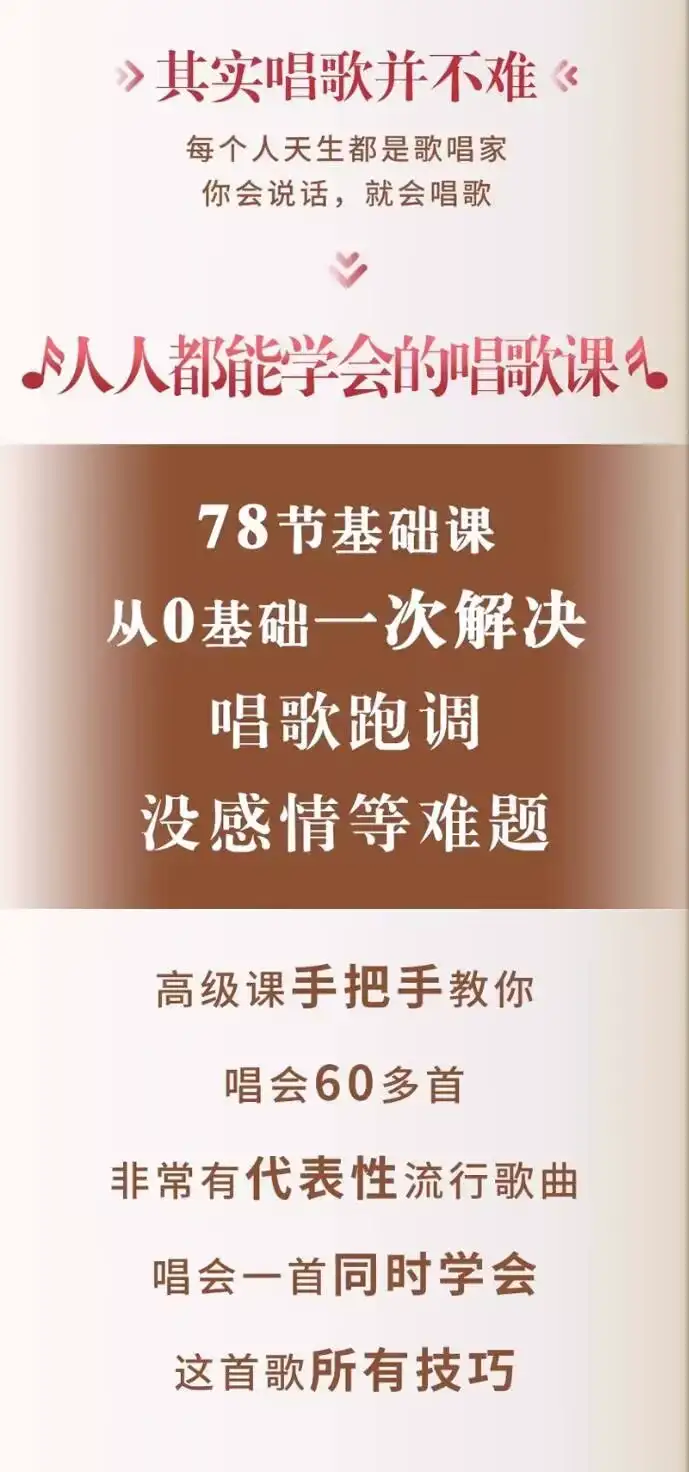 零基础入门学唱歌教程视频全套课程声乐自学五音不全教学音乐技巧【电商热销477】