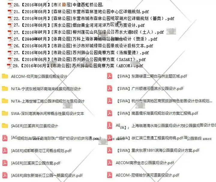 1261套公园景观滨水口袋湿地小游园广场规划设计方案文本su模型CAD图纸【电商热销31】可直接修改套用