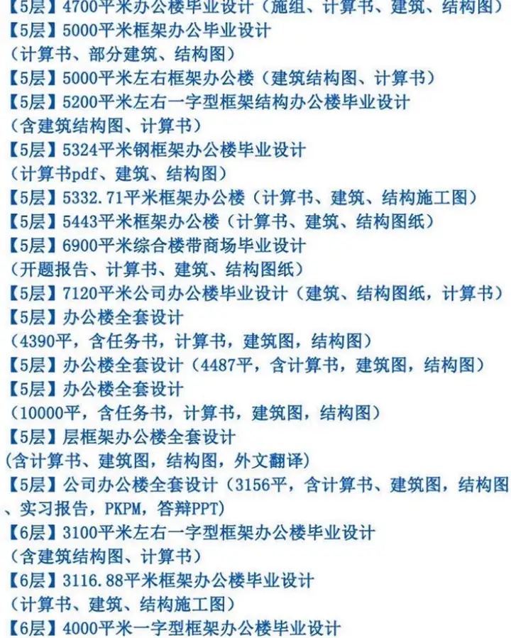 700+套6.88G土木工程毕业设计范本-开题报告计算书预算书建筑结构施工方案设计图纸【电商热销26】