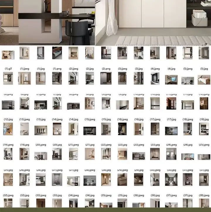 全屋定制最全设计图集-全屋定制解构高定设计空间造型图库视频案例参考效果图【电商热销29】