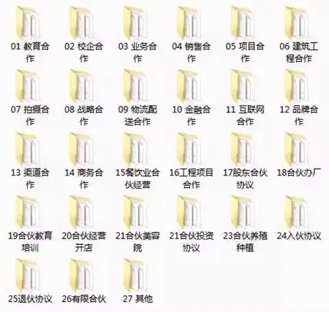 780套公司合作协议模版【全行业各种类】-各种专案业务渠道商务战略合作框架合同【电商热销24】