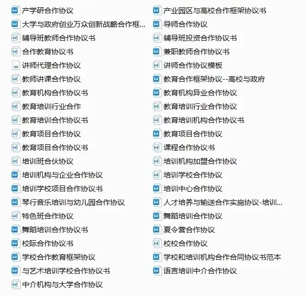 780套公司合作协议模版【全行业各种类】-各种专案业务渠道商务战略合作框架合同【电商热销24】