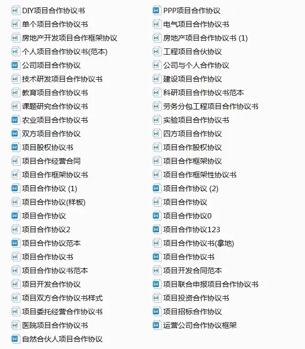 780套公司合作协议模版【全行业各种类】-各种专案业务渠道商务战略合作框架合同【电商热销24】