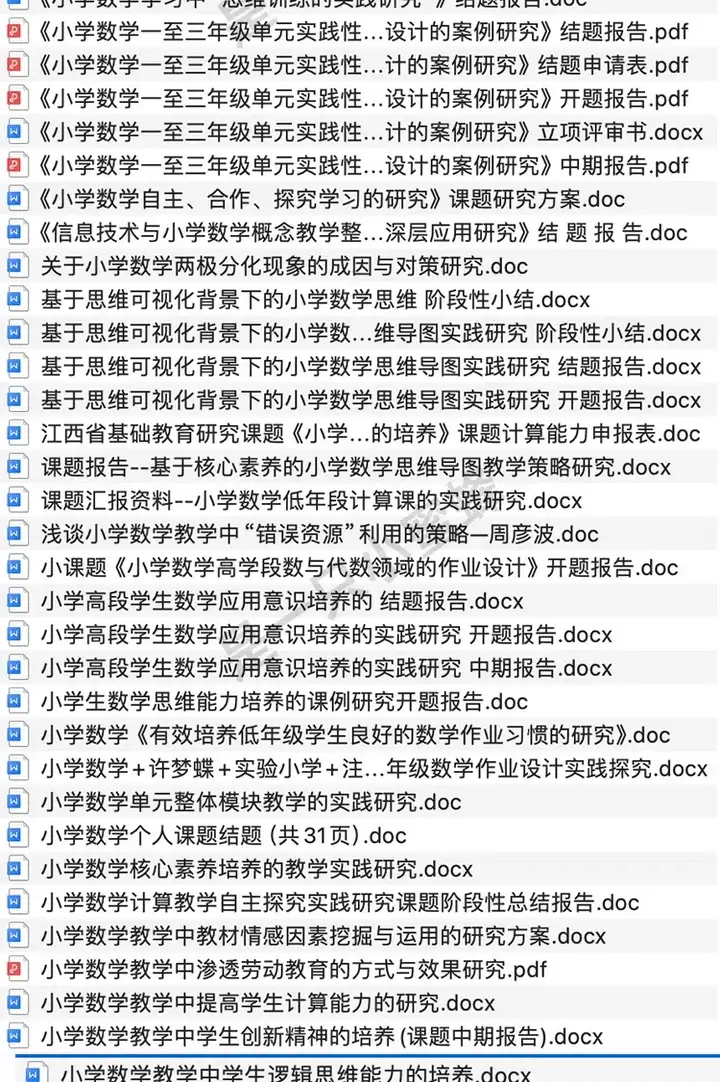 140份小学数学课题研究报告-小课题开题结题报告工作方案素材资料范文【电商热销23】