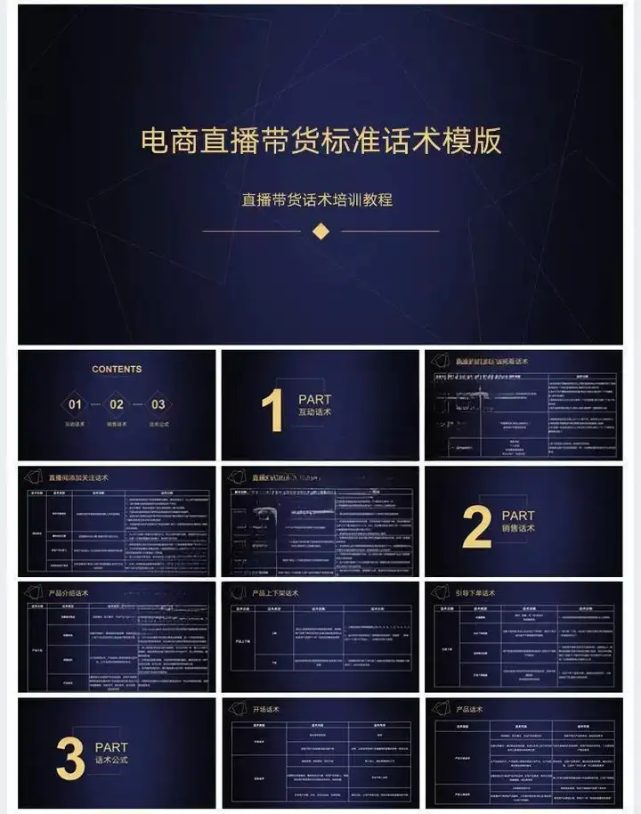 738套直播带货PPT【课件+思维导图+视频合集+直播话术+录屏视频【电商热销11】