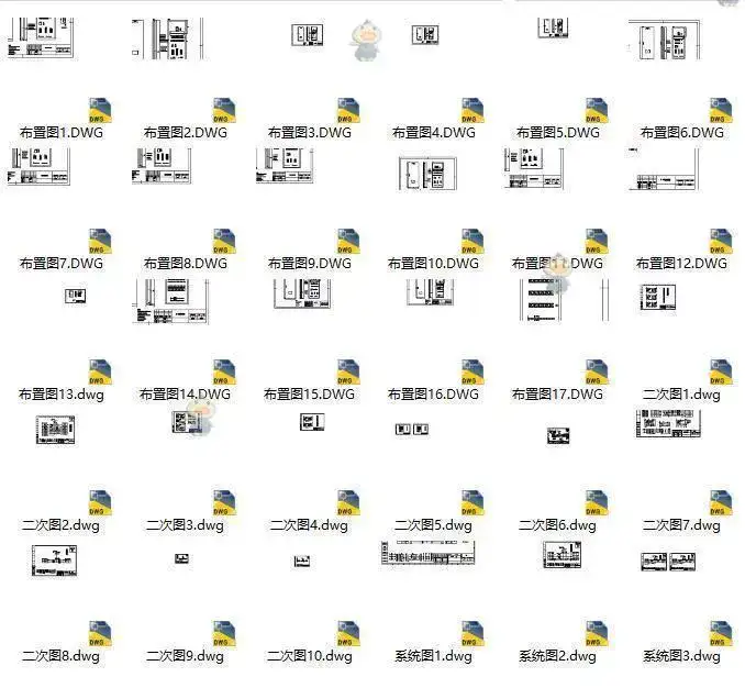 1300套配电箱配电柜低压CAD设计原理接线图KYN XGN HZGN GGD MNS GCS【电商热销7】