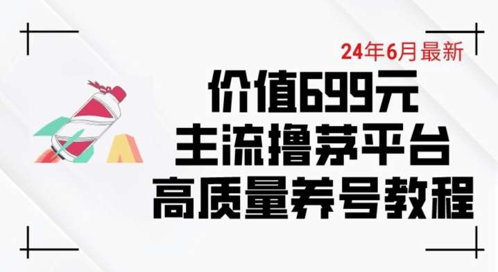 2024年6月最新主流撸茅台平台精品养号下车攻略【价值699】