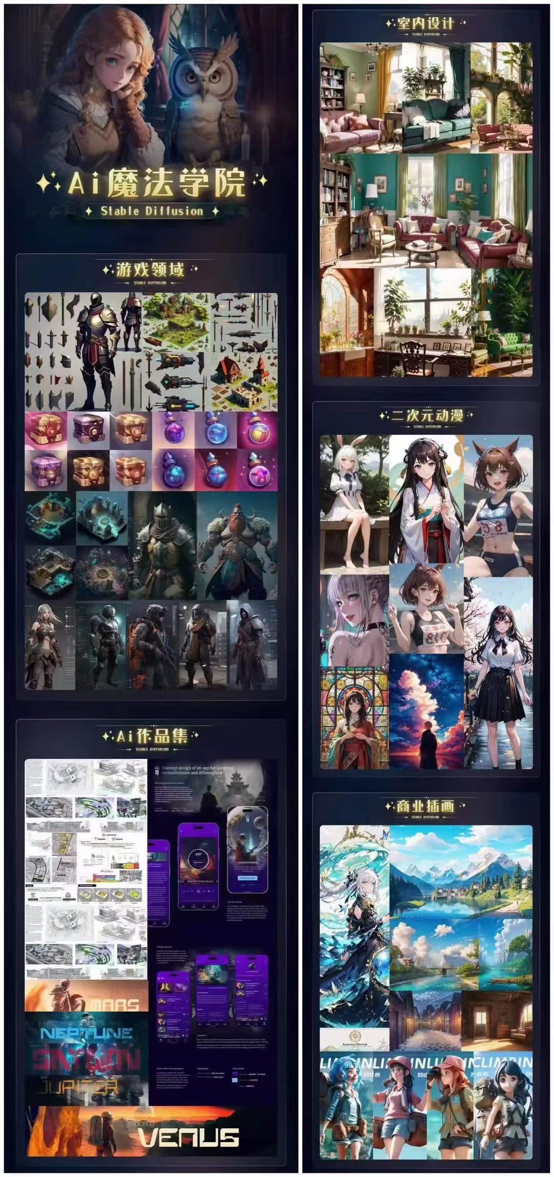 Ai魔法绘画 Stable Diffusion专业课 高效辅助Ui