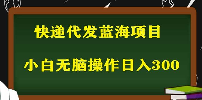 日入300+蓝海快递代发项目，小白零成本照抄即可