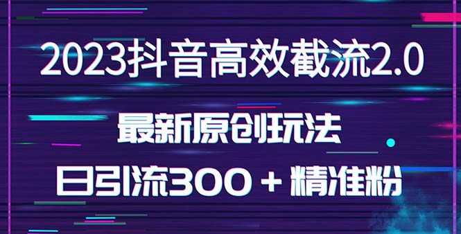 推广引流秘籍日引300＋创业粉，独家抖音高效截流教程