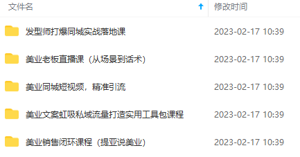 美业短视频运营课 :从场景到话术·精准引流·吸金文案工具·销售闭环等【5套课程】