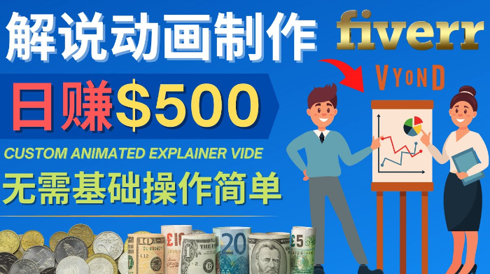 制作动画视频解说项目：日赚500美元以上  0基础可操作