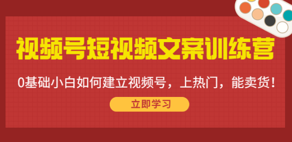 视频号短视频文案课程：0基础小白如何建立视频号卖货！