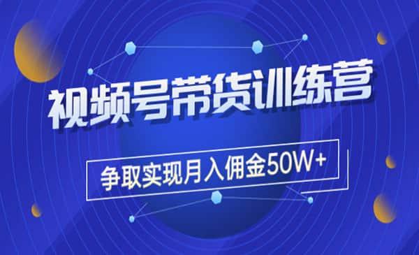 视频号带货训练课程：从负债百万到月佣金50W+
