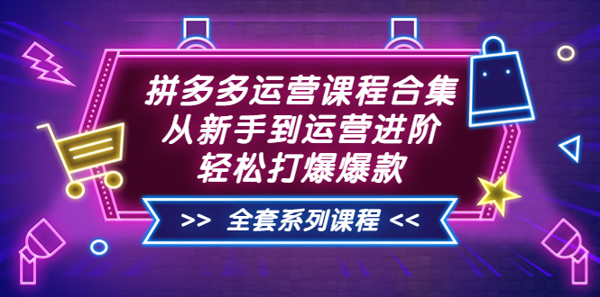 拼多多运营课程：从新手到运营进阶，轻松打爆爆款