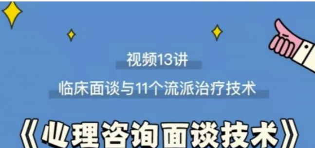 心理咨询面谈技术课：理论加案例实录加解释点评【视频课程】