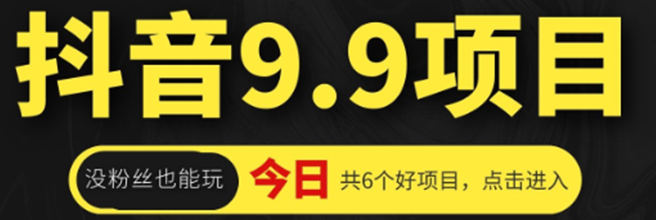 抖音9.9课程项目，没粉丝也能卖课，一天300+粉易变现