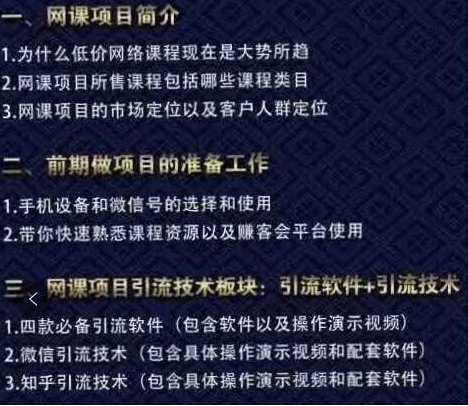 网课项目3.0，小白也能月入3W+【视频课程】