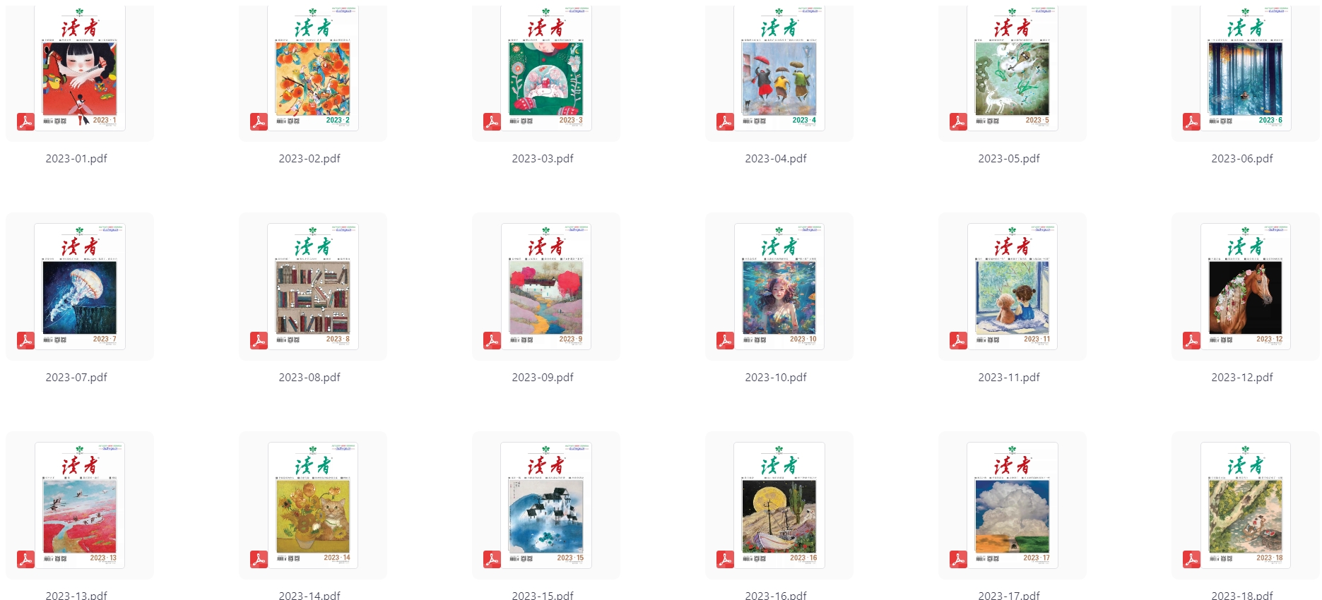 【珍藏资源】1981年-2023年《读者》系列杂志电子版全合集