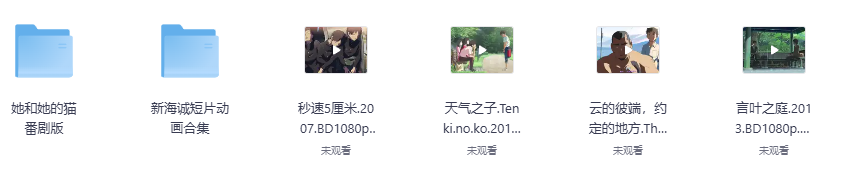 新海诚动画电影合集 珍藏版(含短片)