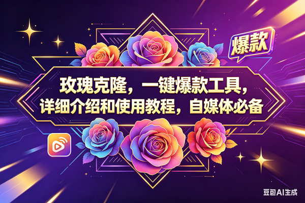 玫瑰克隆，一键爆款工具，ai智能体，自媒体神器，60多个功能教程