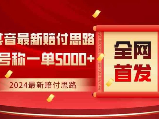 全网首发，2024最新某音赔付思路，号称一单收益5000+