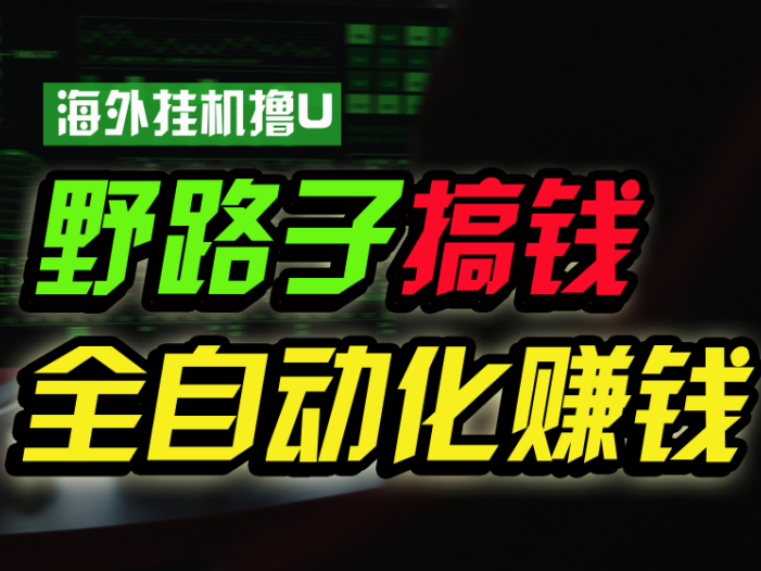 海外挂机撸U新平台，日赚15美元，全程无人值守，可批量放大，工作室内部项目！