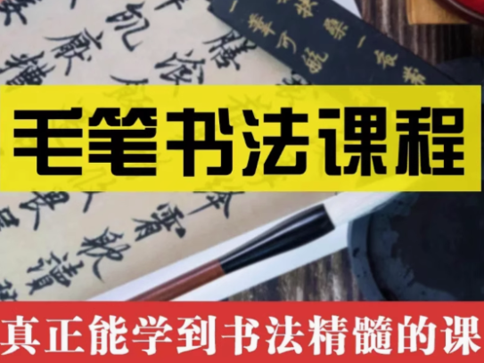 新毛笔书法教程学写软笔字网课欧体颜体楷书隶书篆行草书视频课程【电商热销583】