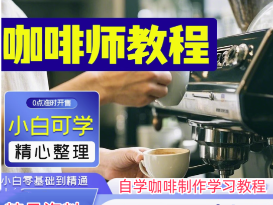 咖啡师学习手工制作视频课程零基础自学咖啡教程新手拉花式咖啡店【电商热销365】