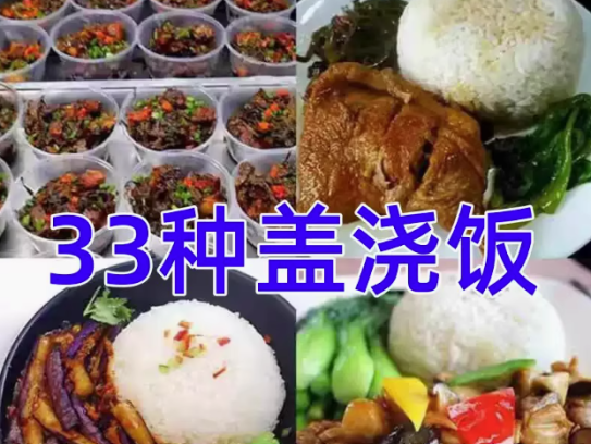 33种盖浇饭教程-鸭腿盖饭技术香菇滑鸡配方盖浇饭梅干菜摆摊外卖小吃店教程视频【电商热销622】
