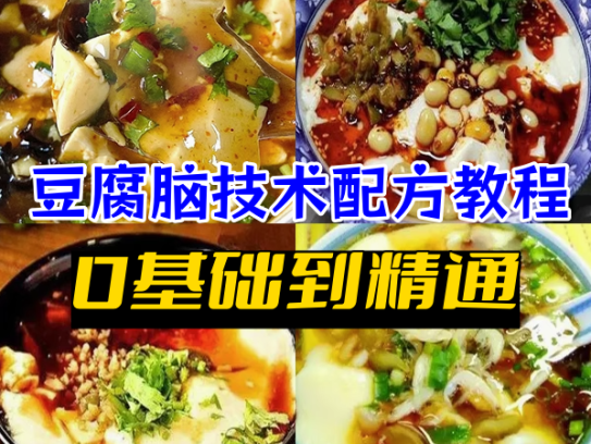 豆腐脑技术配方教程豆腐制作技术视频加工石膏卤水干臭千张腐竹油【电商热销428】