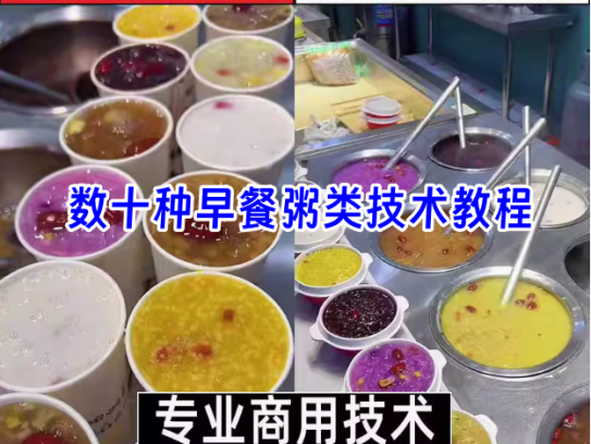 几十款营养粥技术配方教程-早餐点五谷杂粮粥好粥道摆地摊小吃技术配方教程培训视频教学【【电商热销32】