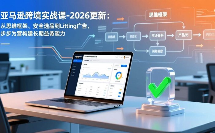 亚马逊跨境实战课-2026更新：从思维框架、安全选品到Listing广告，步步为营构建长期盈利能力
