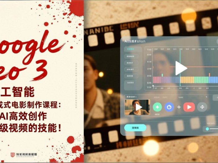 Google Veo 3人工智能AI生成式电影制作课程：利用AI高效创作专业级视频的技能！