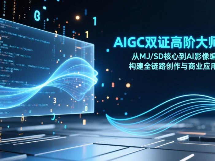 AIGC双证高阶大师班：从MJ/SD核心到AI影像编剧，构建全链路创作与商业应用体系