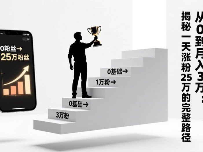 短视频创业实战课：从0到月入3万：揭秘一天涨粉25万的完整路径
