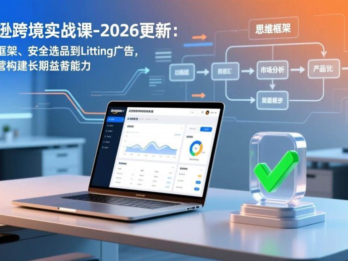 亚马逊跨境实战课-2026更新：从思维框架、安全选品到Listing广告，步步为营构建长期盈利能力