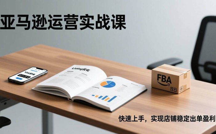 亚马逊运营实战课，Listing优化、Vine秒杀、FBA发货，快速上手，实现店铺稳定出单盈利